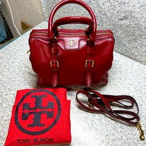 Tory Burch Red Patent Leather Satchel Bag